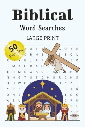Bible Word Search - Biblical Word Searches in Large Print for Adults and Seniors by Victoria Blush