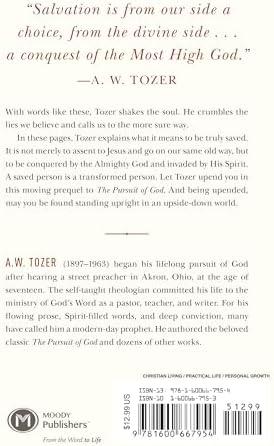 God's Pursuit of Man: Tozer's Profound Prequel to The Pursuit of God by A W Tozer