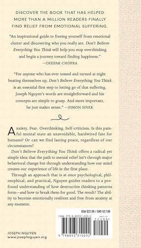 Don't Believe Everything You Think (Expanded Edition): Why Your Thinking Is The Beginning & End Of Suffering (Books By Joseph Nguyen) by Joseph Nguyen