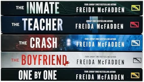 Freida McFadden 5 Books Collection Set (The Inmate, The Teacher, The Crash, The Boyfriend & One by One) by Freida McFadden