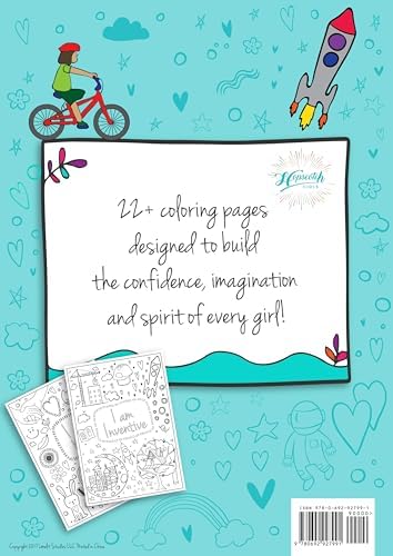 Hopscotch Girls I Am Confident Brave & Beautiful Inspirational Coloring Books for Kids Ages 4-8 & Up 8-12 Empowering Boost Confidence by Hopscotch Girls