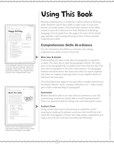 Comprehension Skills: 40 Short Passages for Close Reading: Grade 4 by Linda Beech