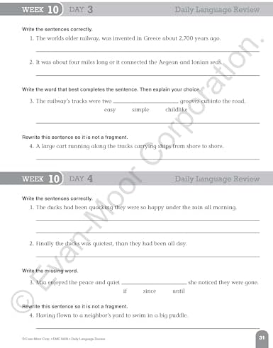 Evan-Moor Daily Language Review, Grade 6 Student Workbook by Evan-Moor Educational Publishers