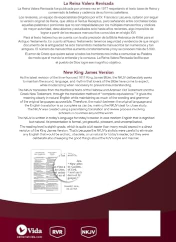 NKJV/RVR, Bilingual Bible, Leathersoft, Brown / NKJV/RVR Biblia Bilingüe, Leathersoft, Café (Spanish Edition) by Reina Valera Revisada