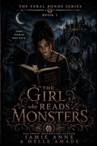The Girl Who Reads Monsters: A Reverse Harem Dark Paranormal Romantasy with Wolves, Monsters, and Dragons (Feral Bonds) by Jamie Anne