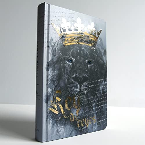 Biblia RVR60 letra grande tamaño manual, tapa dura León Rey de Reyes / Spanish Bible RVR60 Handy Size Large Print Hardcover Lion King of Kings (Spanish Edition) by Reina Valera Revisada 1960