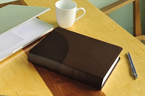 NIV, Super Giant Print Reference Bible (Font Size: 16.5-point), Leathersoft, Brown, Red Letter, Thumb Indexed, Comfort Print by Zondervan