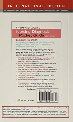 Sparks & Taylors Nursing Diagnosis Pockt by unknown author