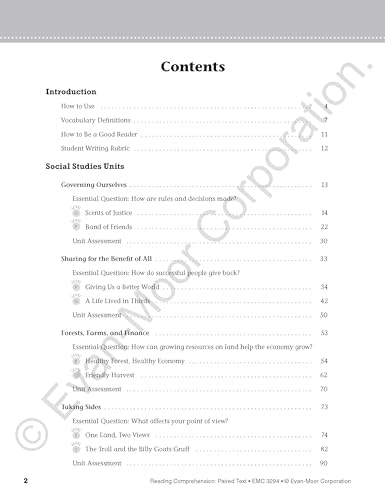 Evan-Moor Reading Comprehension: Paired Text Grade 4, Homeschooling and Classroom Resource Workbook, Close Reading, Improve Reading Skills, Nonfiction Passages, Fiction, Vocabulary, Social Studies by Evan-Moor Educational Publishers