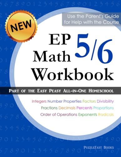 EP Math 5/6 Workbook: Part of the Easy Peasy All-in-One Homeschool by PuzzleFast