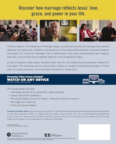 The Meaning of Marriage Bible Study Guide plus Streaming Video, Updated Edition: A Vision for Married and Single People by Timothy Keller