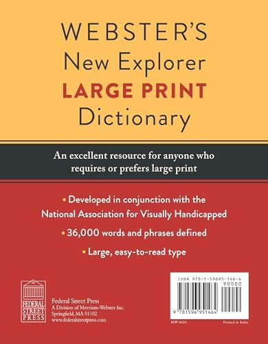 Webster's New Explorer Large Print Dictionary, 3rd Edition - Large, Easy-to-Read Type by Editors of Merriam-Webster