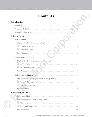 Evan-Moor Reading Comprehension: Paired Text Grade 2, Homeschooling and Classroom Resource Workbook, Close Reading, Improve Reading Skills, Nonfiction Passages, Fiction, Vocabulary, Social Studies by Evan-Moor Educational Publishers