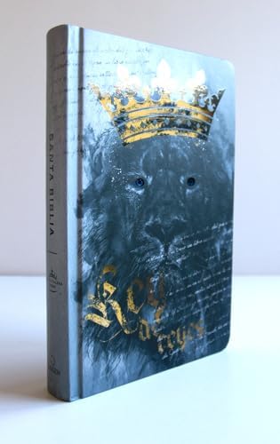 Biblia RVR 1960 letra grande tamaño manual, tapa dura León Rey de Reyes con índice / Spanish Bible RVR 1960 Handy Size, Large Print, Hardcover (Spanish Edition) by Reina Valera Revisada 1960