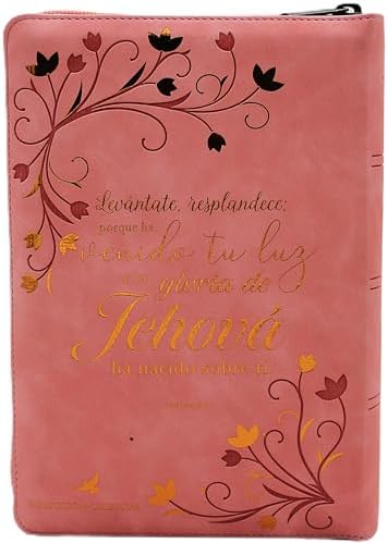 Biblia para Mujeres Reina Valera 1960 Letra Gigante de 14 Puntos Tamano Manual con Cierre y Indice Semil Piel Rosa Floreada Jehova te Bendiga y te guarde Edicion Limitada (Spanish Edition) by Reina Valera 1960