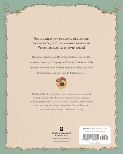 Floriography Coloring Book by Jessica Roux