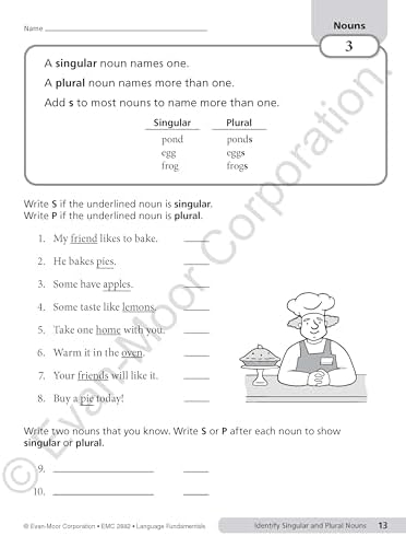 Evan-Moor Language Fundamentals, Grade 2, Homeschool and Classroom Resource Workbook, Reproducible Worksheets, Nouns, Verbs, Adjectives, Pronouns, Capitalization, Punctuation, Spelling, Vocabulary by Evan-Moor Educational Publishers