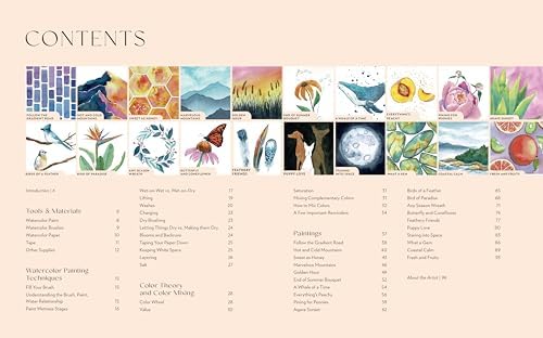 Learn to Watercolor: 20 Step-by-Step Beginner-Friendly Lessons on Watercolor Paper - Includes Watercolor Pad with Sketches – No Drawing Required! (Watercolor This Book) by Lacey Walker