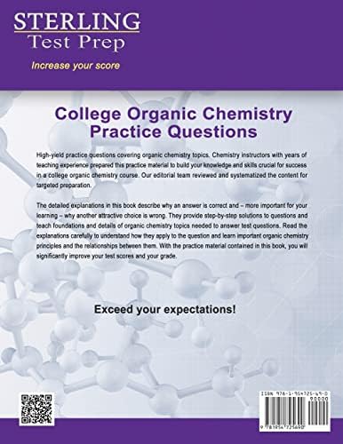 Sterling Test Prep College Organic Chemistry Practice Questions: Practice Questions with Detailed Explanations by Sterling Test Prep