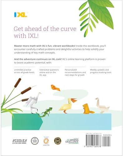 IXL 5th Grade Fractions Math Workbook, Mathematics Book for Kids Ages 10-11 Covering Modeling, Addition, Subtraction, Multiplication, Division, and ... Mixed Numbers (IXL Topic-Specific Workbooks) by IXL Learning