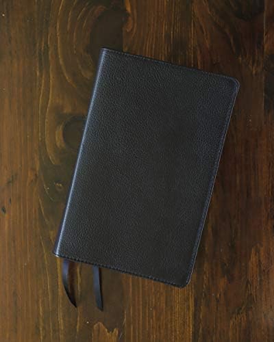 NIV, Personal Size Reference Bible, Large Print, Premium Leather, Calfskin, Black, Red Letter, Comfort Print by Zondervan