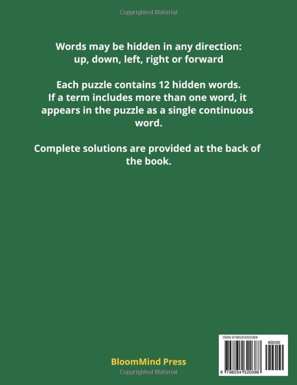Large Print Easy Word Search for Seniors: 100 Relaxing Puzzles with Simple Words, Big Letters, and Clear Grids | Easy to Read with No Diagonal Words (Senior Puzzle Series) by BloomMind Press