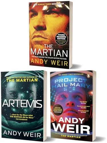 Andy Weir 3 Book Collection Set – Project Hail Mary, Artemis & The Martian | Science Fiction Set by Andy Weir