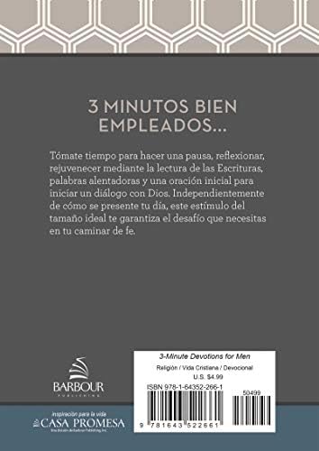 Devocionales de 3 minutos para hombres: 180 lecturas inspiradoras (Spanish Edition) (3-Minute Devotions) by Compiled by Barbour Staff