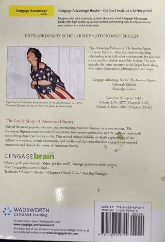 The American Pageant: A History of the American People, Cengage Advantage Edition by David M. Kennedy