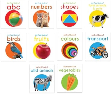 My First Library: Boxset of 10 Board Books for Kids by Wonder House Books