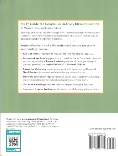 Study Guide for Campbell Biology by Lisa A. Urry