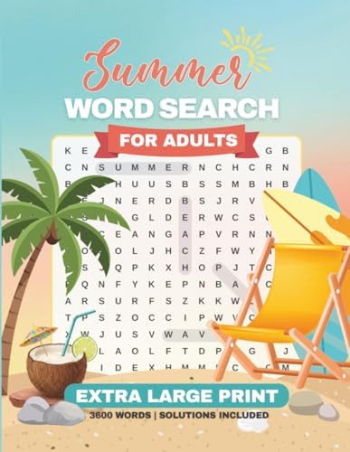 2026 Word Search for Adults & Seniors: Extra Large Print - Summer Edition by Bawse Publications