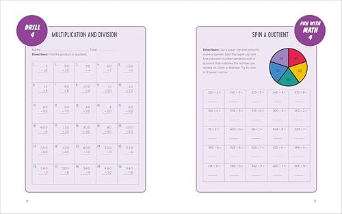 The Multiplication Workbook for Grades 3, 4, and 5: 100+ Simple Exercises and Drills to Improve Multiplication and Division by Kelly Malloy MS