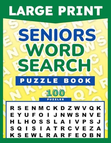 Large Print Seniors Word Search Puzzle Book: Easy Level - Big Size 30 Font for Grandparents & Elderly Adults Memory - 100 Pages with Solutions - 8.5 x 11 Inches by Spencer Whelksey