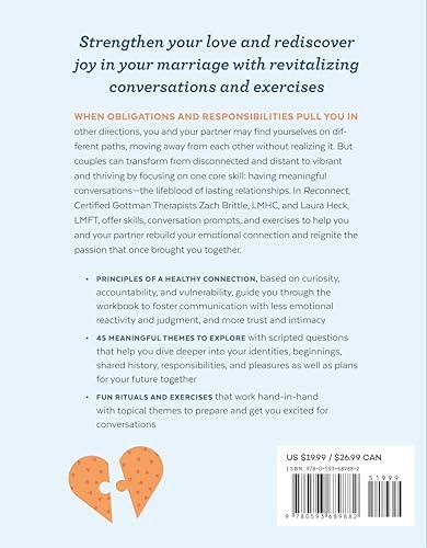 Reconnect: A Marriage Counseling Workbook: Guided Conversations & Exercises for a Long-Lasting Relationship by Zach Brittle LMHC