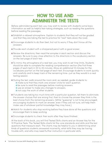 Scholastic Success with Reading Tests Grade 6 Workbook by Scholastic Teaching Resources