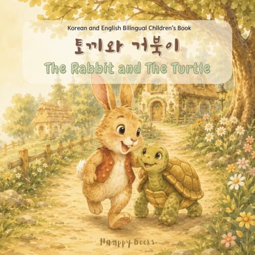 The Rabbit and The Turtle: Korean English Children's Book (토끼와 거북이: 한국어 영어 동화책) by Hamppy Books