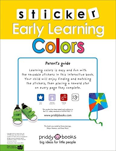 Sticker Early Learning: Colors: With Reusable stickers by Roger Priddy