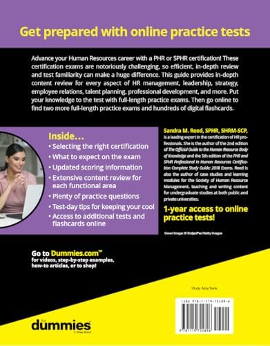 PHR/SPHR Exam For Dummies with Online Practice (For Dummies (Business & Personal Finance)) by Sandra M. Reed
