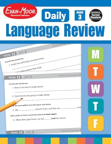 Evan-Moor Daily Language Review, Grade 3, Activities, Homeschooling and Classroom Resource Workbook, Reproducible Worksheets, Teacher Edition, Daily Practice, Skills Assessment, Grammar, Punctuation by Evan Moor