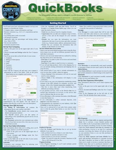 Quickbooks: a QuickStudy Laminated Reference Guide (Quickstudy Reference Guide) by Michele Cagan