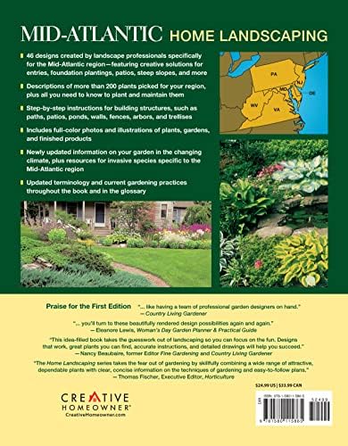 Mid-Atlantic Home Landscaping, 4th Edition: 46 Landscape Designs with 200+ Plants & Flowers for Your Region (Creative Homeowner) Ideas, Plans, and Outdoor DIY for DE, MD, PA, NJ, NY, VA, and WV by Roger Holmes