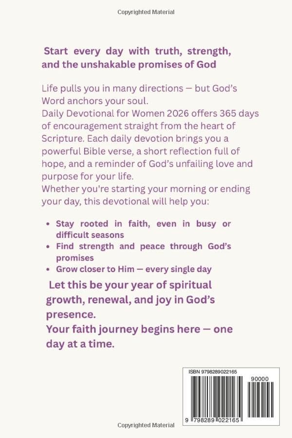 Daily Devotional for Women 2026: 365 Days of Encouragement, Prayer, and God’s Promises to Strengthen Your Faith Every Day by Sharon Elder