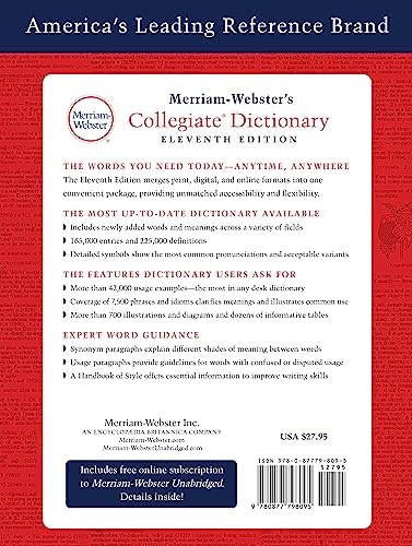 Merriam-Webster's Collegiate Dictionary, 11th Ed. by Merriam-Webster