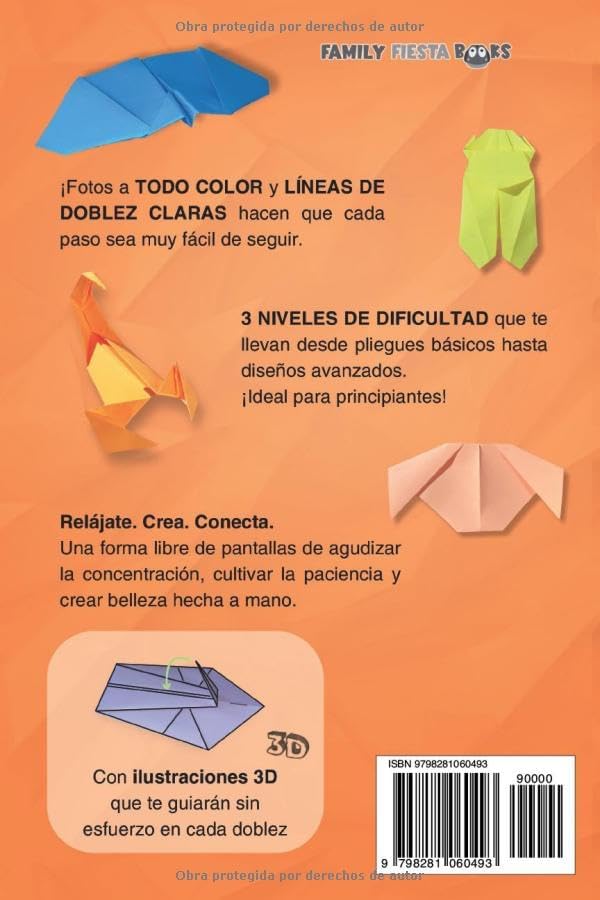 Origami para Niños y Adultos: El libro fácil de Origami. Manualidades de Papiroflexia. (Spanish Edition) by Family Fiesta Books