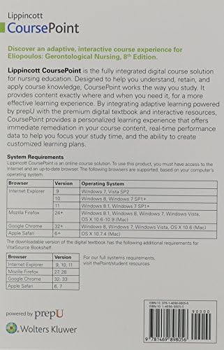 Gerontological Nursing Lippincott CoursePoint Access Code by Charlotte Eliopoulos