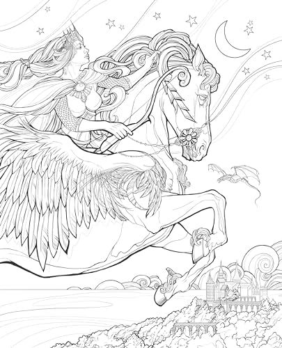 Magical Love: A Romantasy Coloring Book: Ethereal Romantic Fantasy Scenes to Color by Echo Chernik