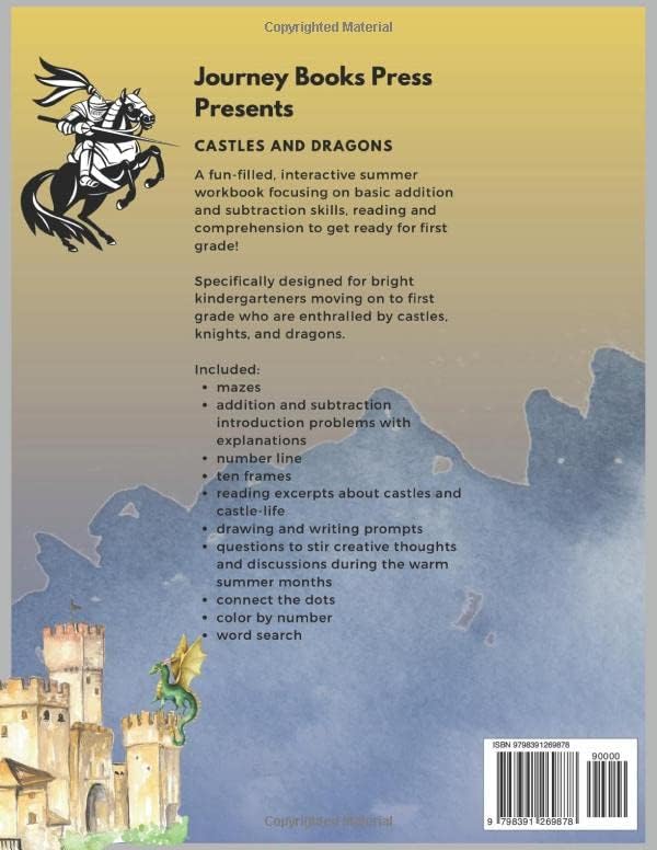 Castles and Dragons: A Summer Bridge Workbook: Kindergarten to First Grade by Journey Books Press
