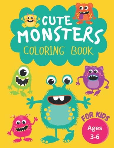 Cute Monsters Coloring Book for Kids: Wonderful Cute Monsters Coloring Book. Perfect Gifts for Toddlers and Kids Ages 3-6 Featuring 50 Amazing And Fun ... Monsters and More. (Kid's Coloring Books) by Carmen D. Tozzi