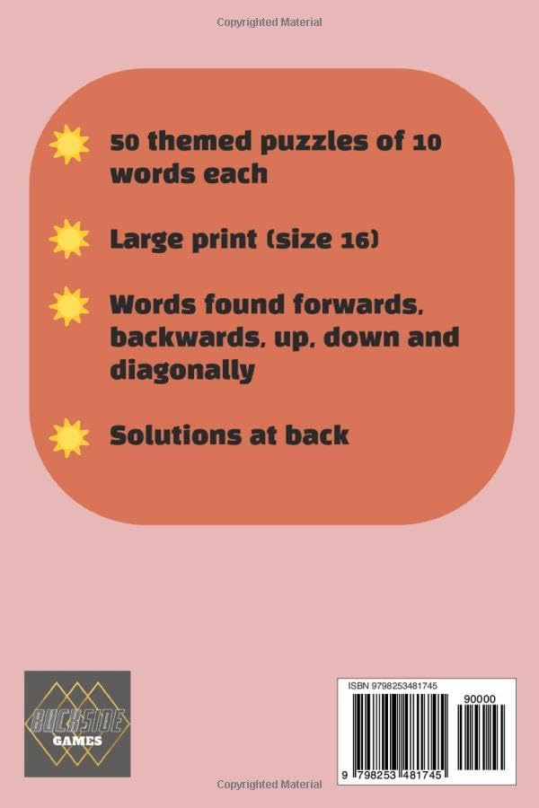 Large Print Word Search for Gardeners: 50 Puzzles for Teens, Adults & Seniors | 6x9 inches, 101 pages (Gardening Word Search Puzzle Books) by Buckside Games